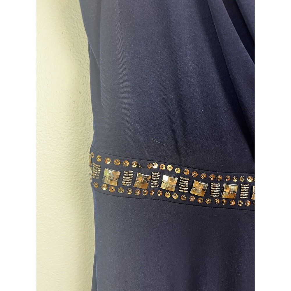 ALYX Limited Navy Blue Dressy Cocktail Sleeveless Dress Sz 16 - Picture 3 of 9